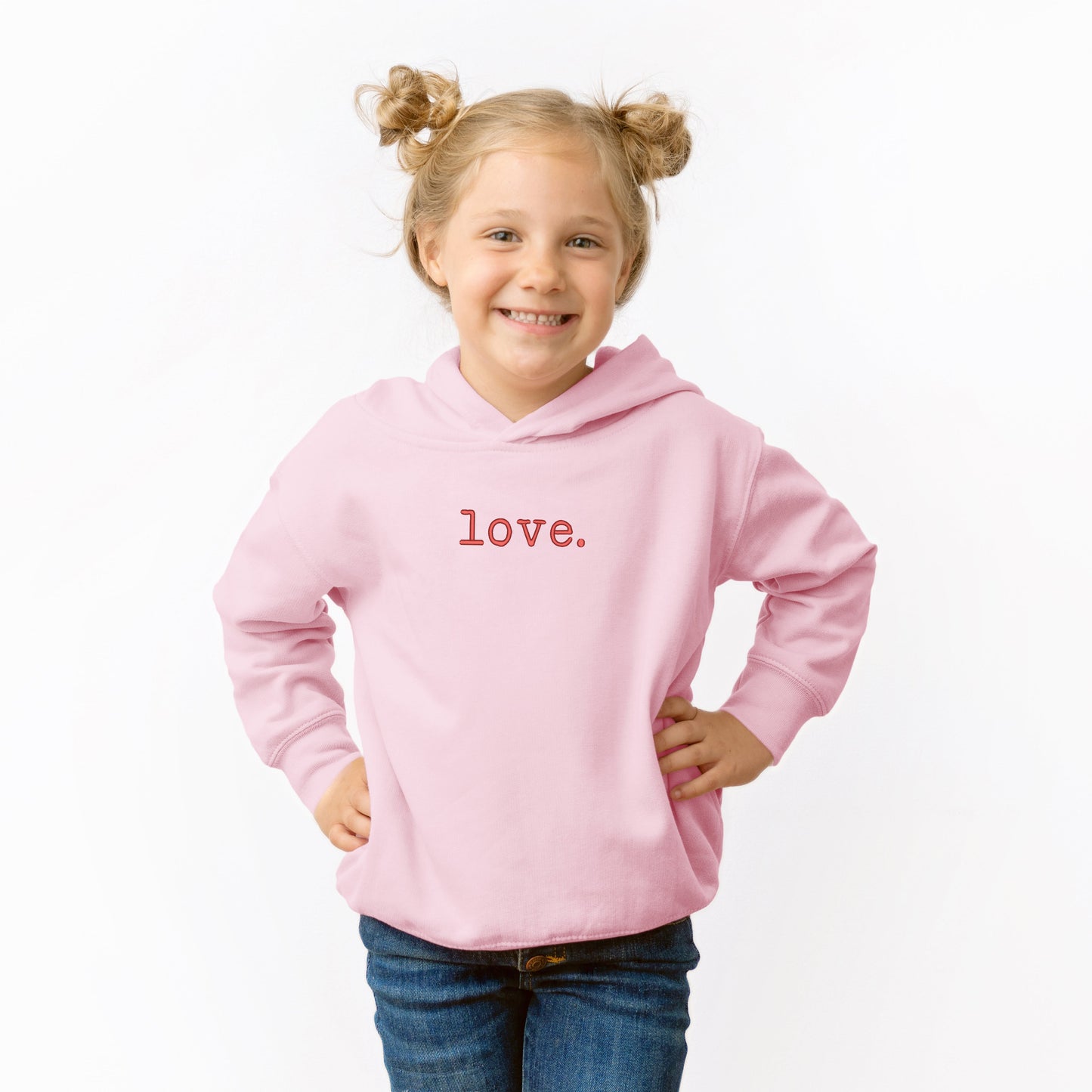 Embroidered Love Typewriter | Toddler Graphic Hoodie