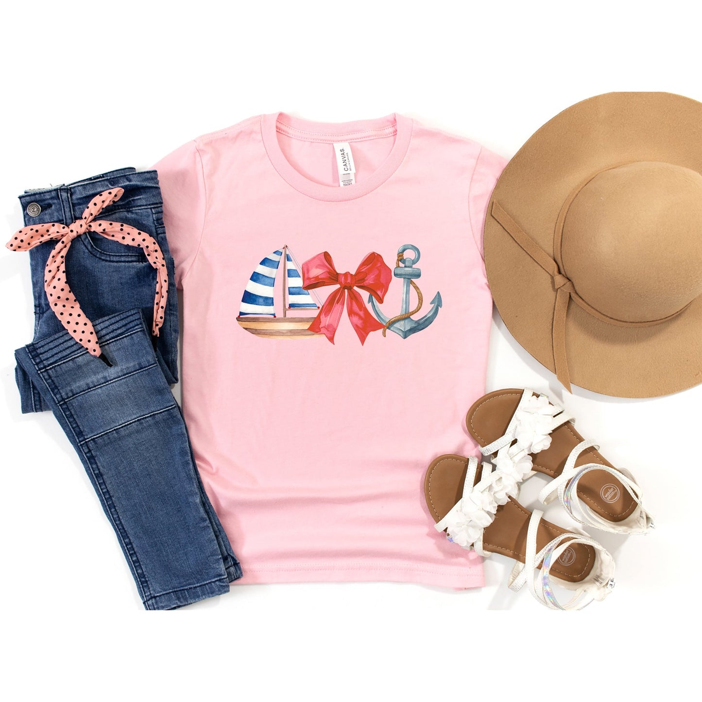 Coquette Ship Anchor | Youth Graphic Short Sleeve Tee