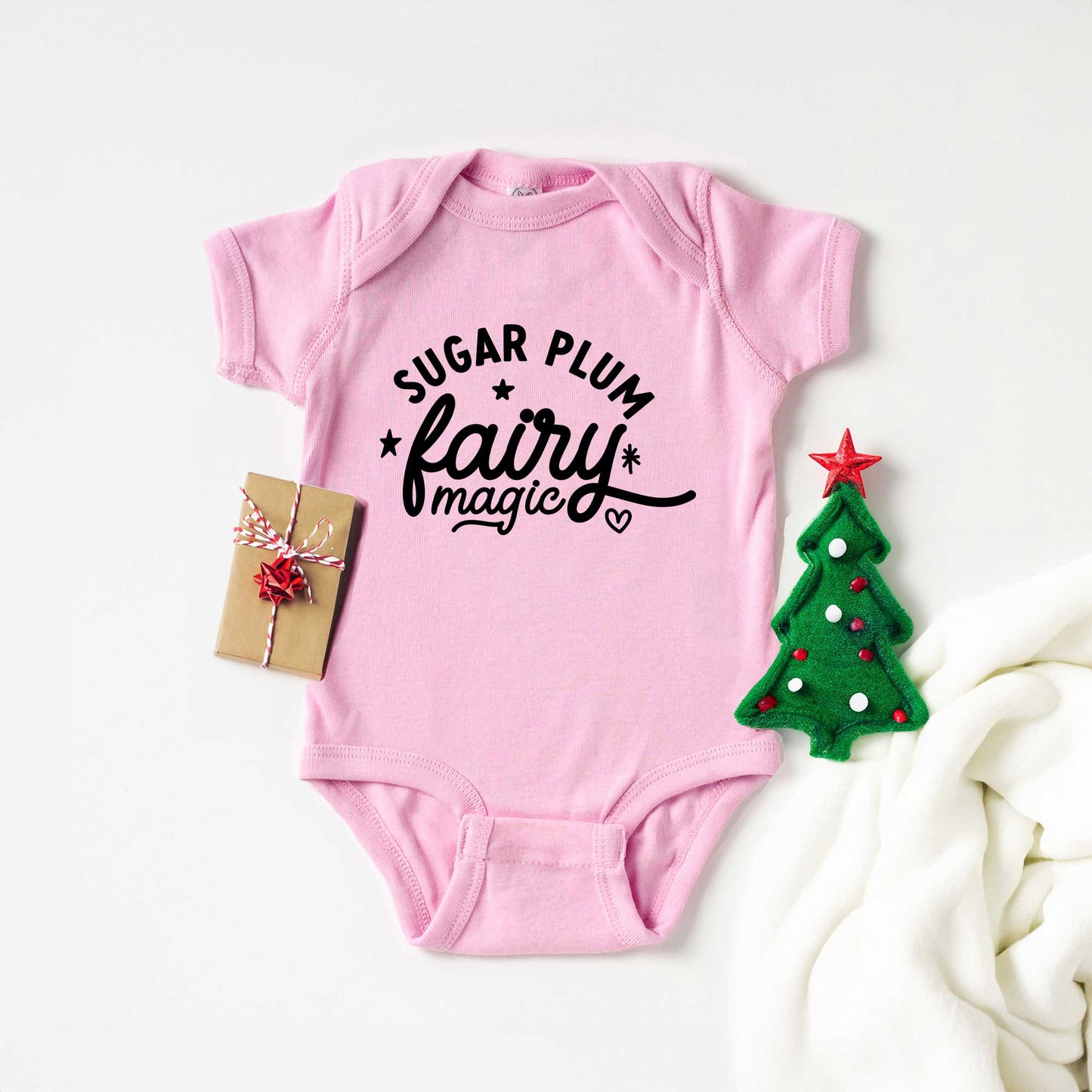 Sugar Plum Fairy Magic | Baby Graphic Short Sleeve Onesie