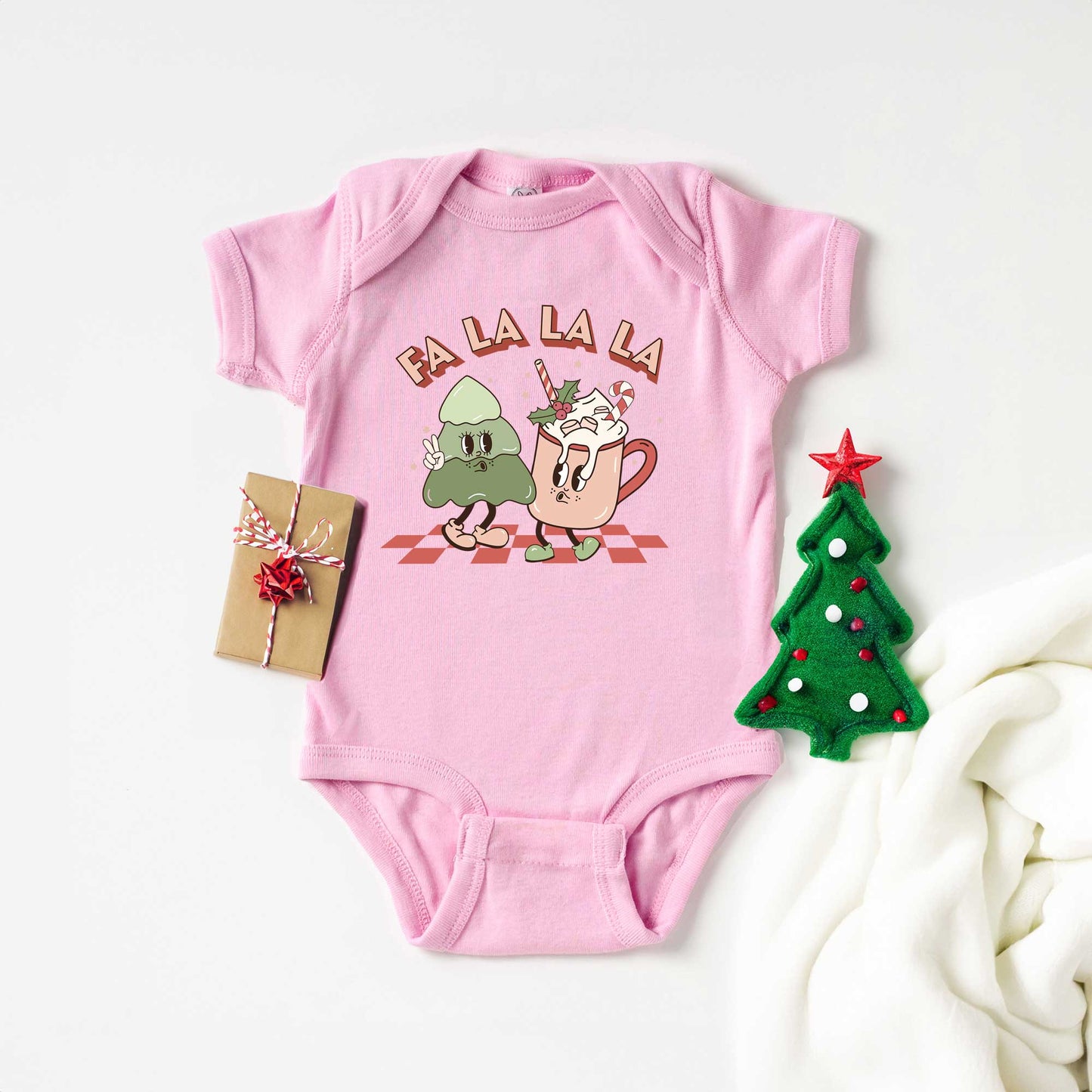 Retro Fa La La | Baby Graphic Short Sleeve Onesie