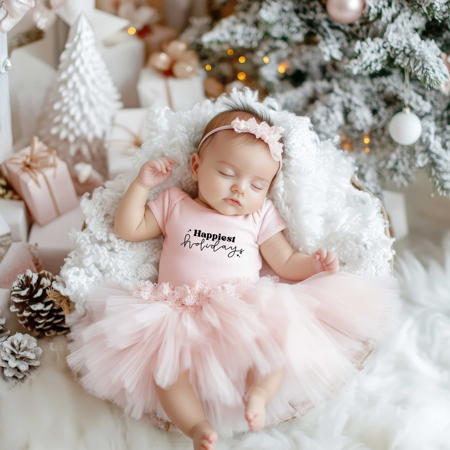 Happiest Holidays | Baby Graphic Short Sleeve Onesie