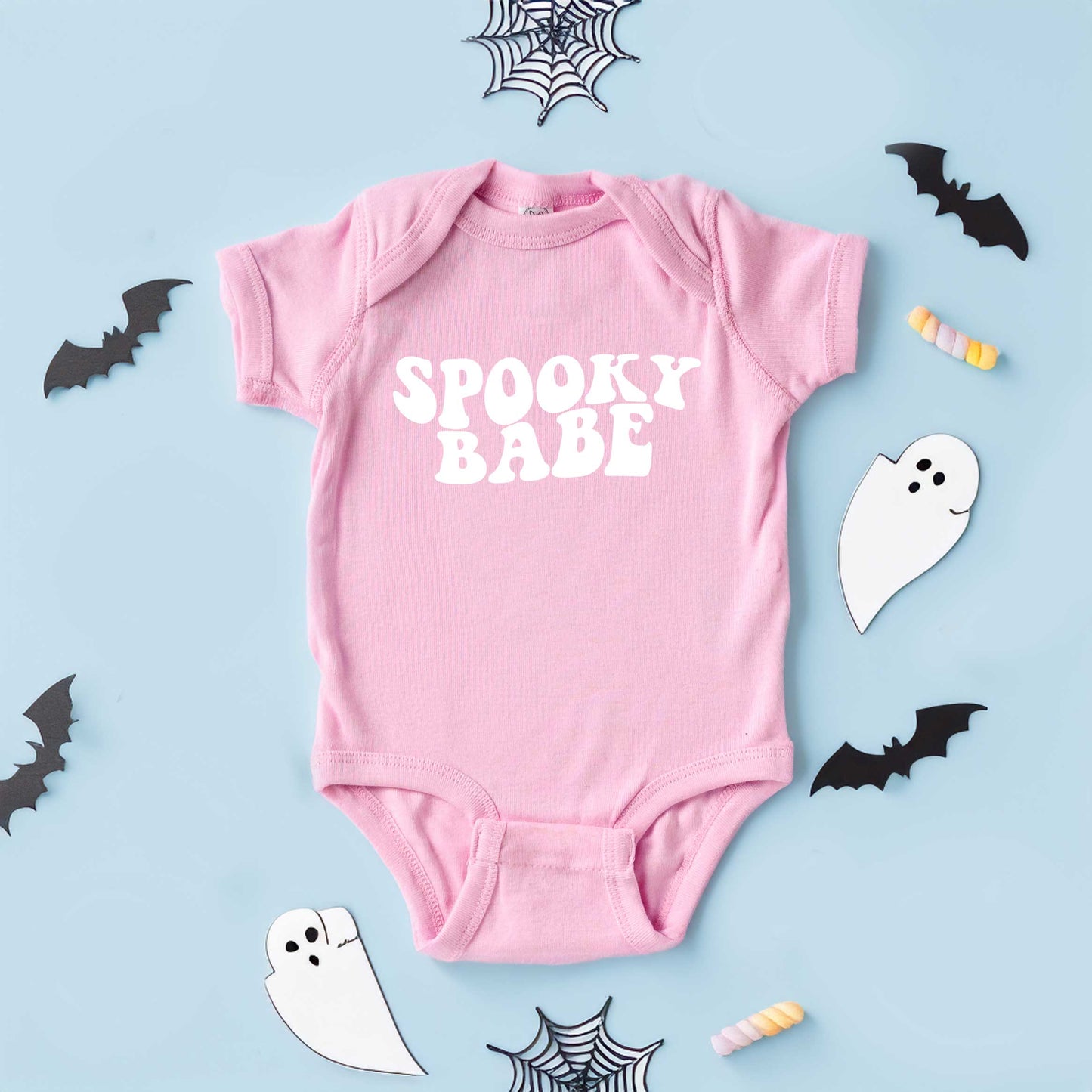 Spooky Babe Wavy | Baby Graphic Short Sleeve Onesie