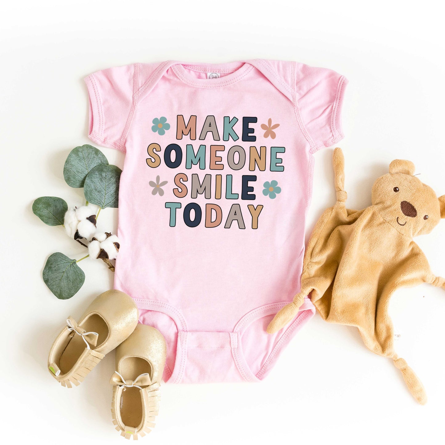 Make Someone Smile Today | Baby Graphic Short Sleeve Onesie
