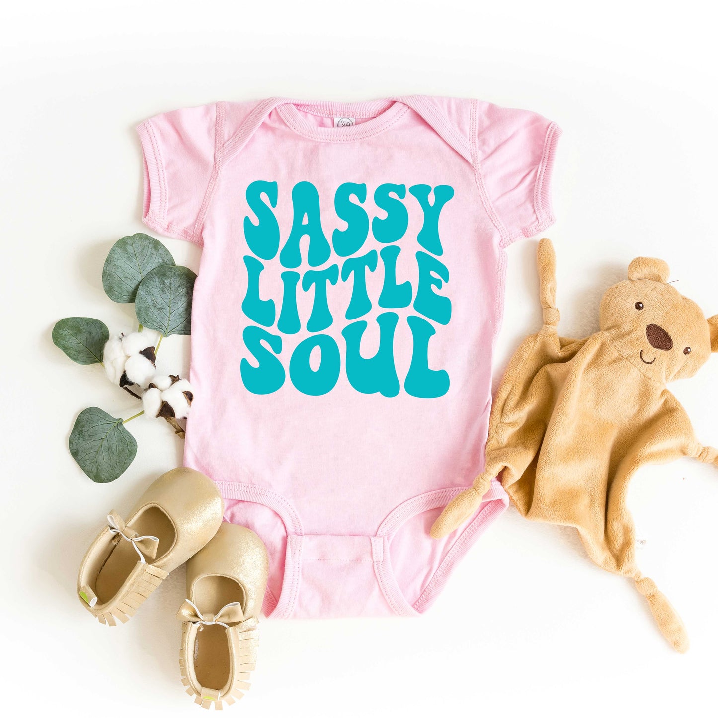 Sassy Little Soul Wavy | Baby Graphic Short Sleeve Onesie
