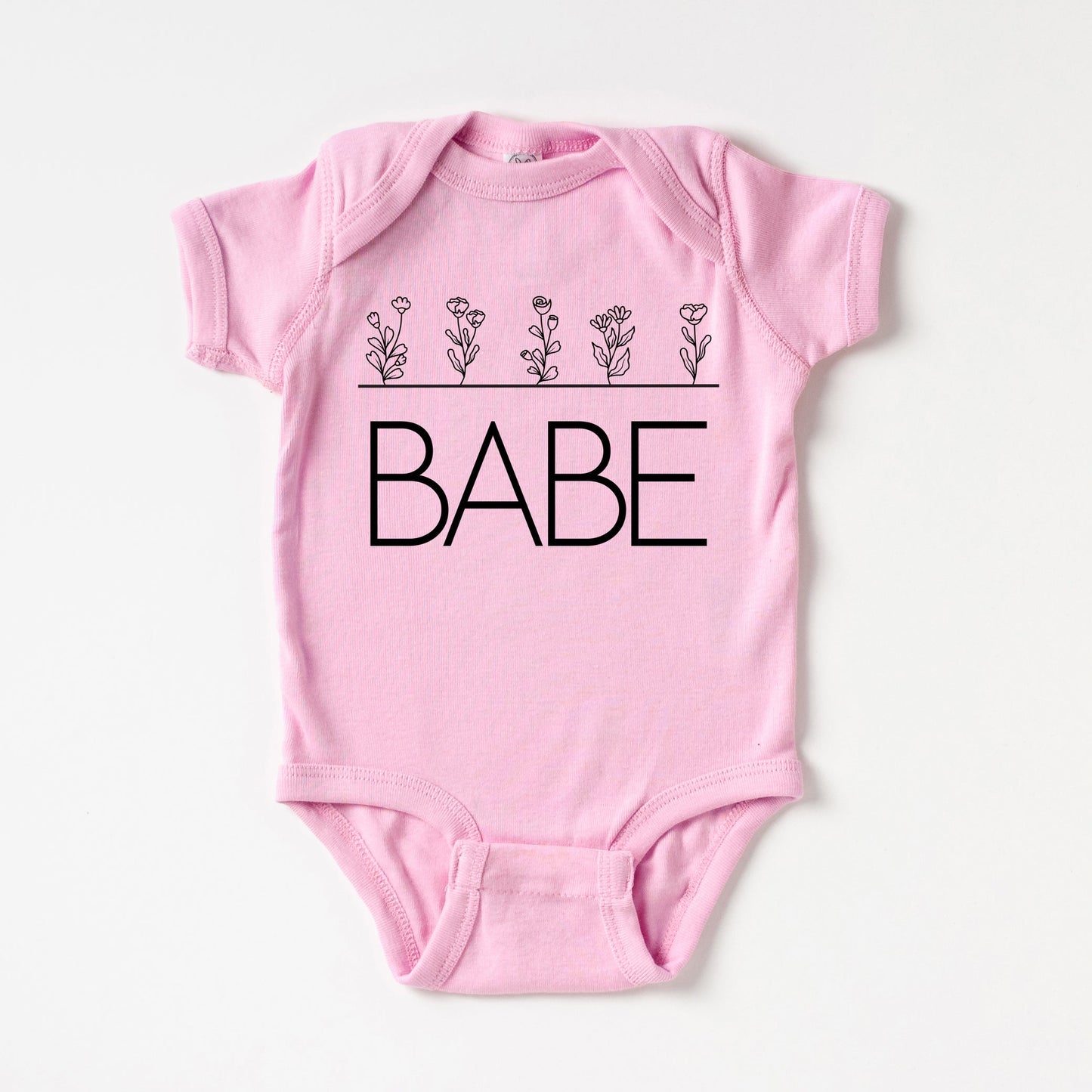 Babe Flowers | Baby Graphic Short Sleeve Onesie