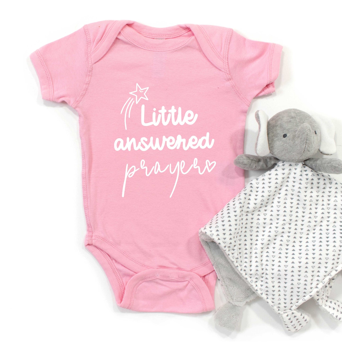 Little Answered Prayer Star | Baby Graphic Short Sleeve Onesie