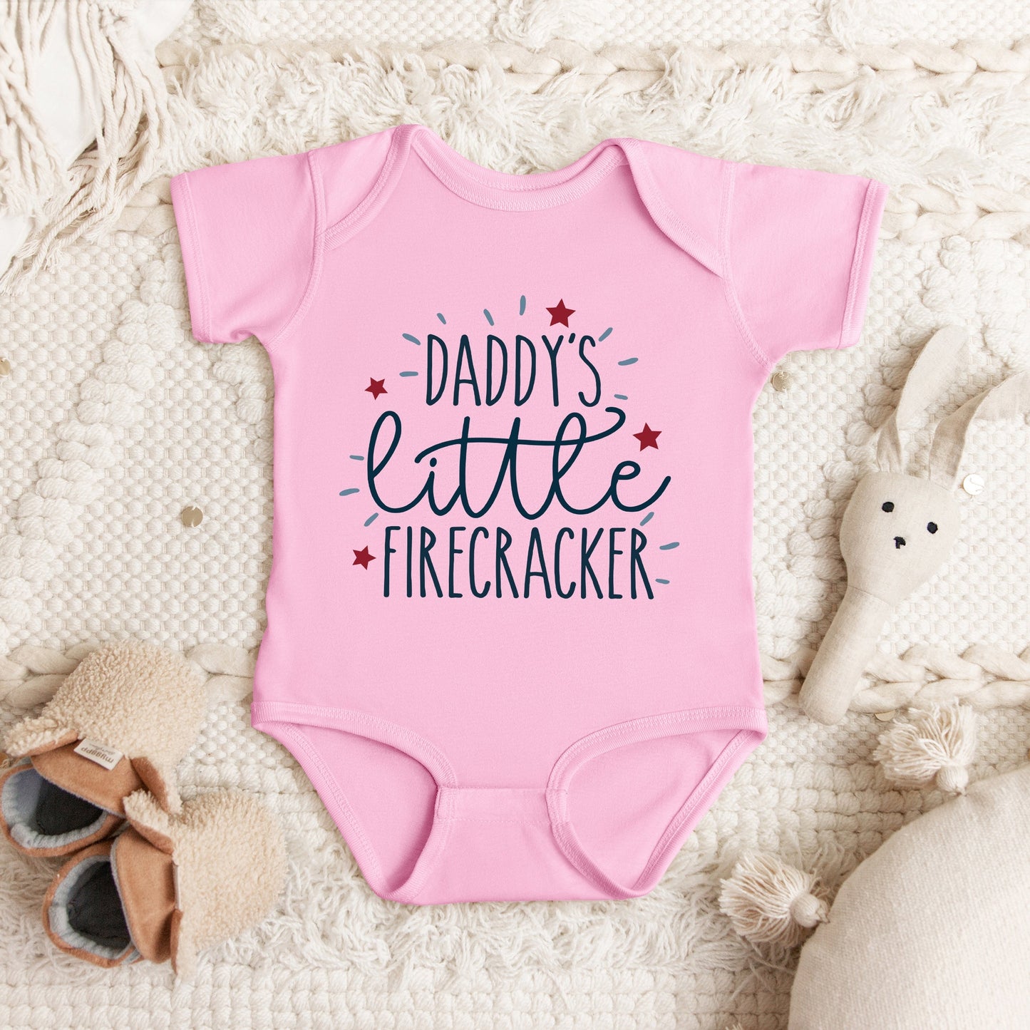 Daddy's Little Firecracker | Baby Graphic Short Sleeve Onesie
