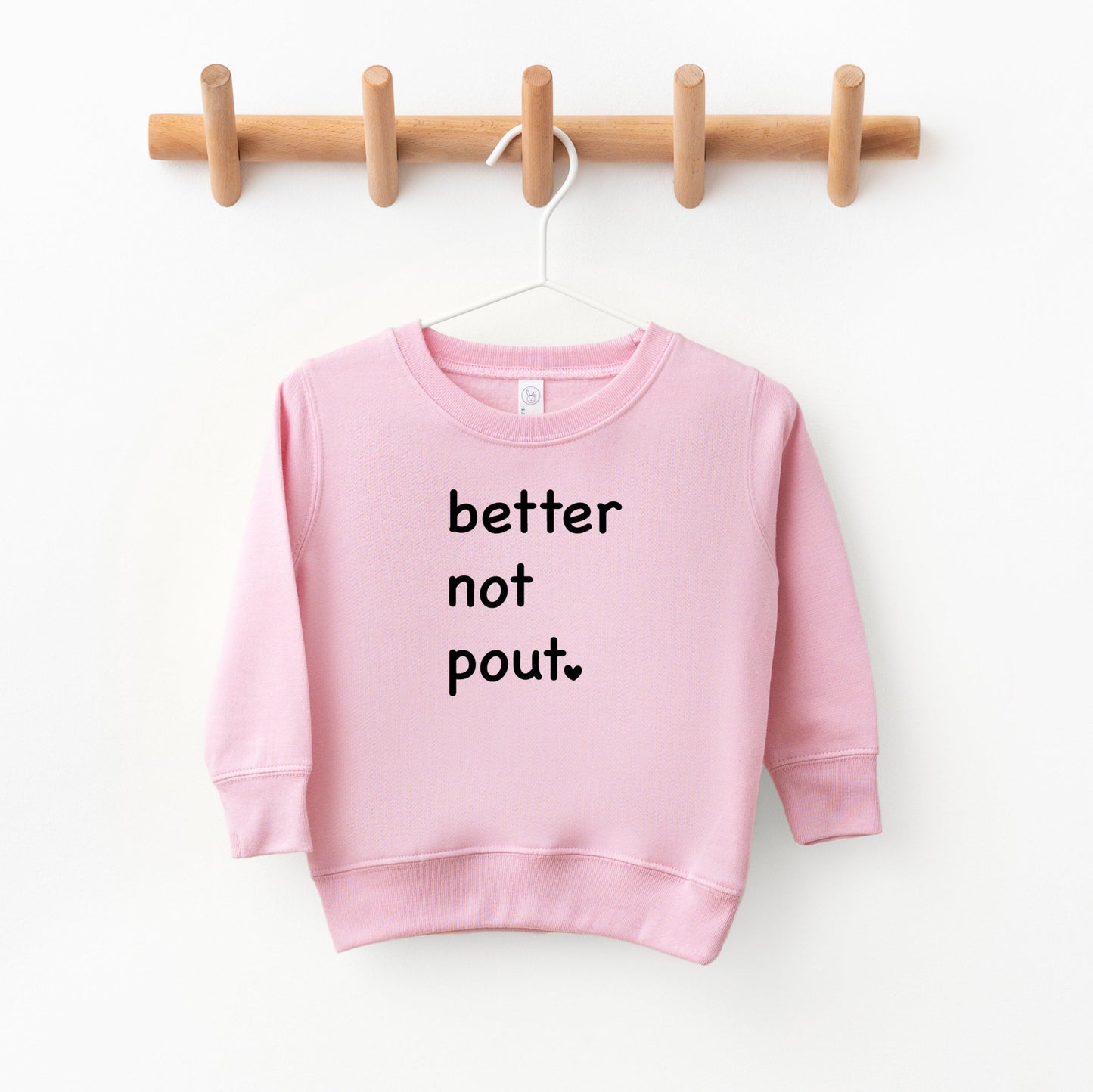 Better Not Pout Heart | Toddler Sweatshirt
