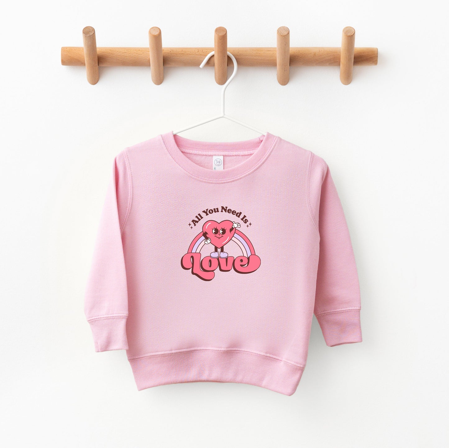 All You Need Is Love Heart Rainbow | Toddler Sweatshirt