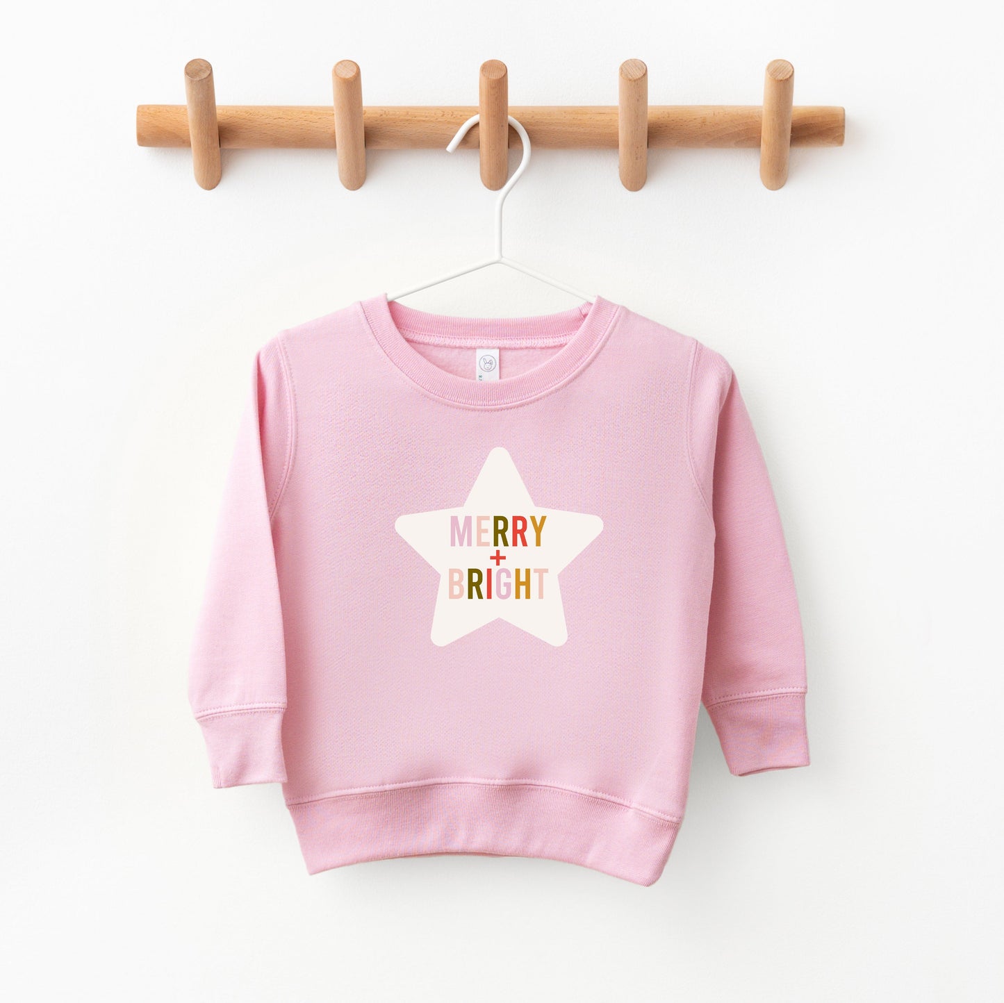 Merry and Bright Star | Toddler Sweatshirt