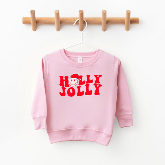 Holly Jolly Smiley Face | Toddler Sweatshirt