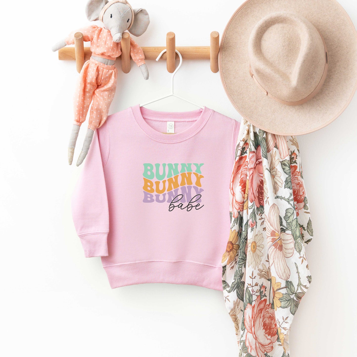 Bunny Babe Stacked | Toddler Sweatshirt