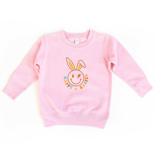 Happy Easter Smiley Lightning Bolt | Toddler Sweatshirt