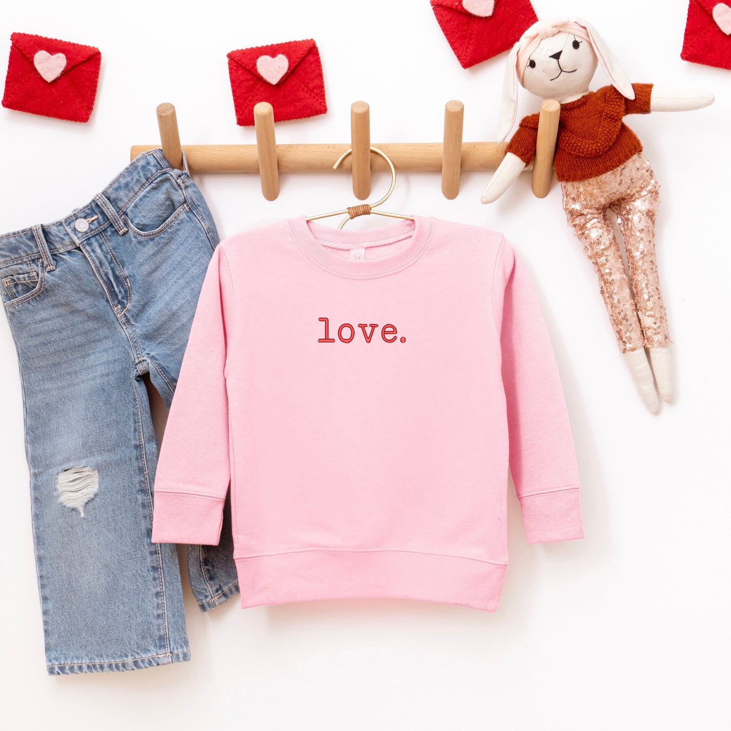Embroidered Love Typewriter | Toddler Graphic Sweatshirt