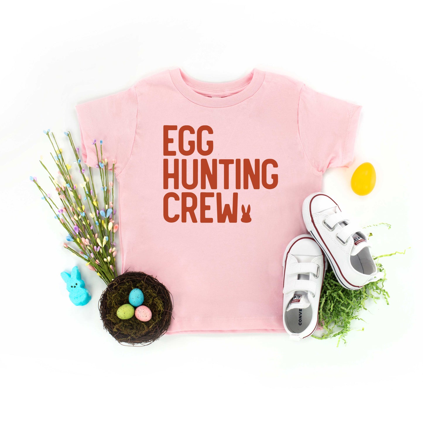 Egg Hunting Crew Bunny | Youth Short Sleeve Crew Neck