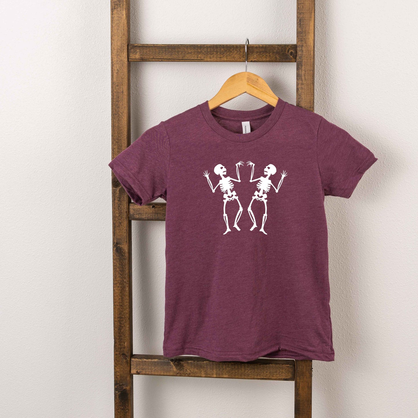Two Dancing Skeletons | Toddler Short Sleeve Crew Neck
