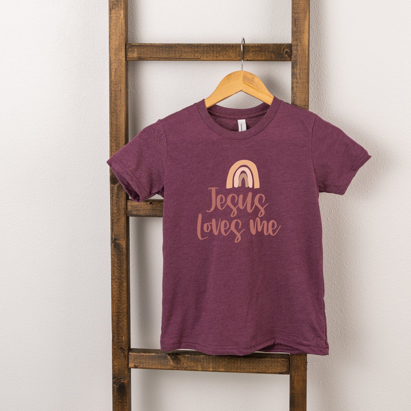 Jesus Loves Me Rainbow | Toddler Short Sleeve Crew Neck