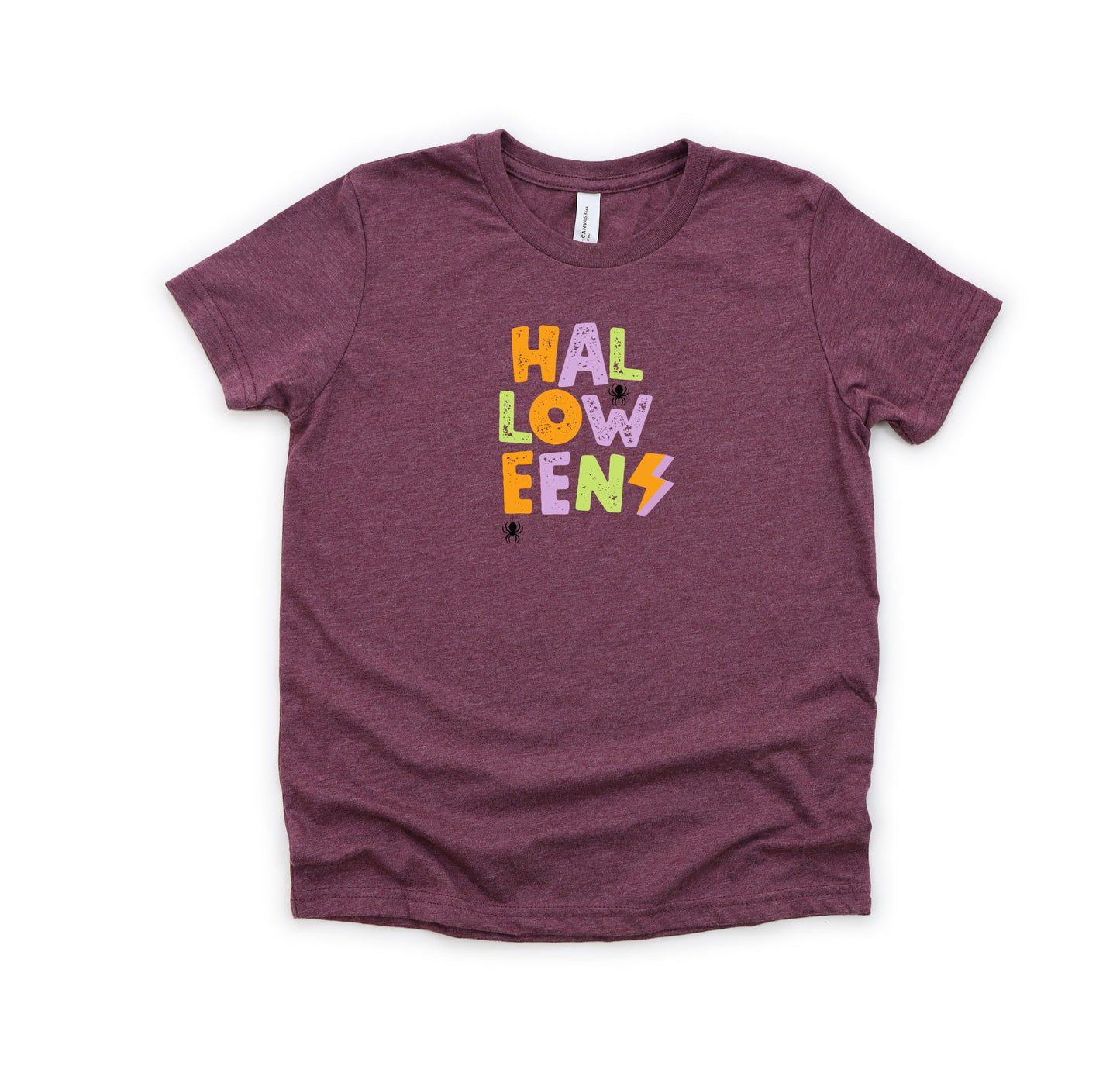 Halloween Lightning Bolt Colorful | Youth Short Sleeve Crew Neck
