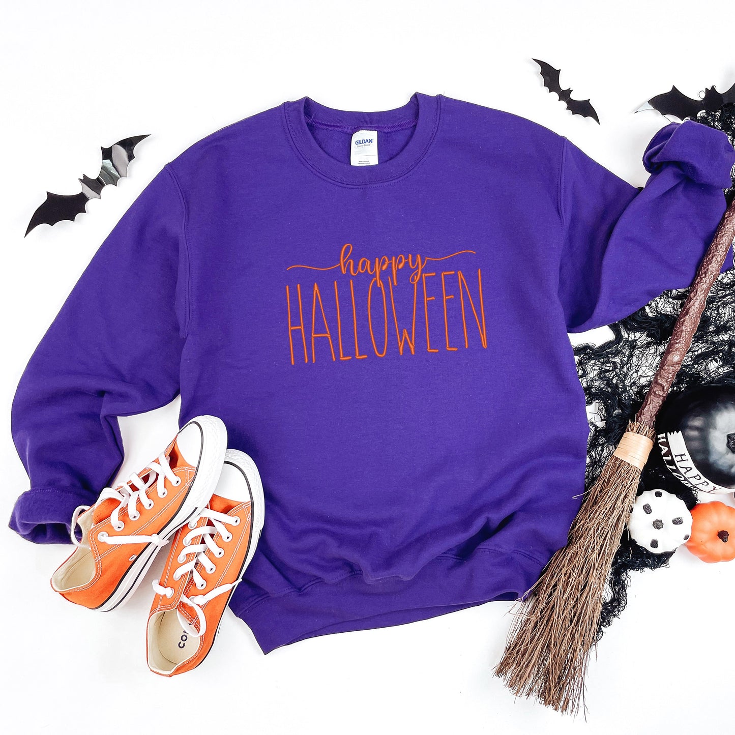 Embroidered Happy Halloween | Sweatshirt