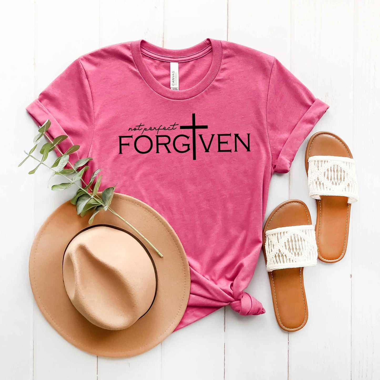 Not Perfect Forgiven Cross | Short Sleeve Crew Neck