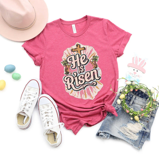 He Is Risen Distressed | Short Sleeve Crew Neck