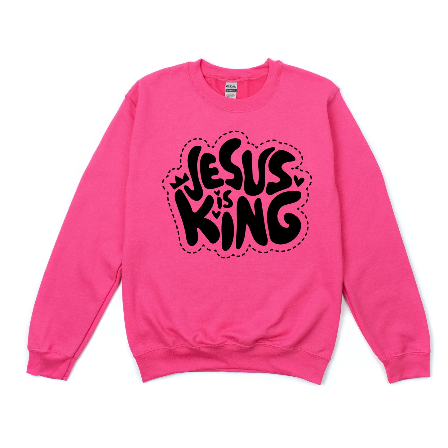 Jesus Is King Hearts | Sweatshirt