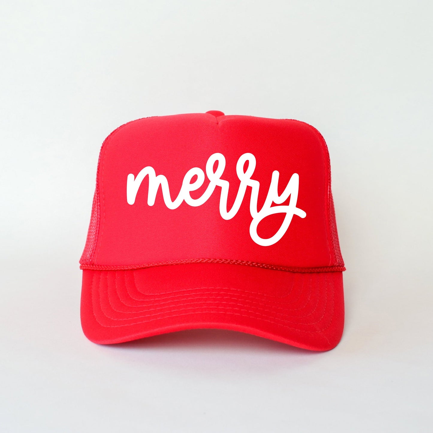 Merry Bold Cursive Puff Print | Foam Trucker Hat