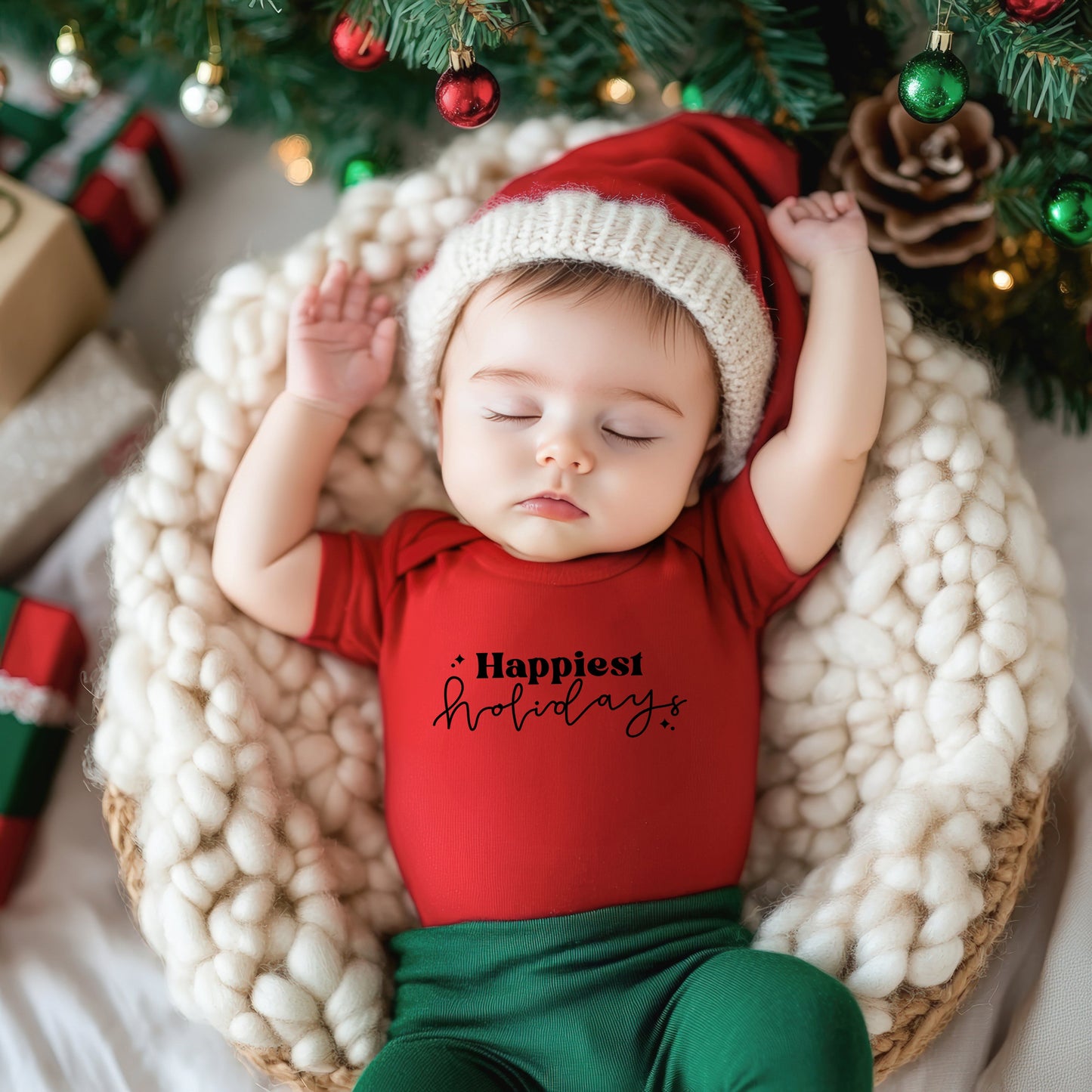 Happiest Holidays | Baby Graphic Short Sleeve Onesie