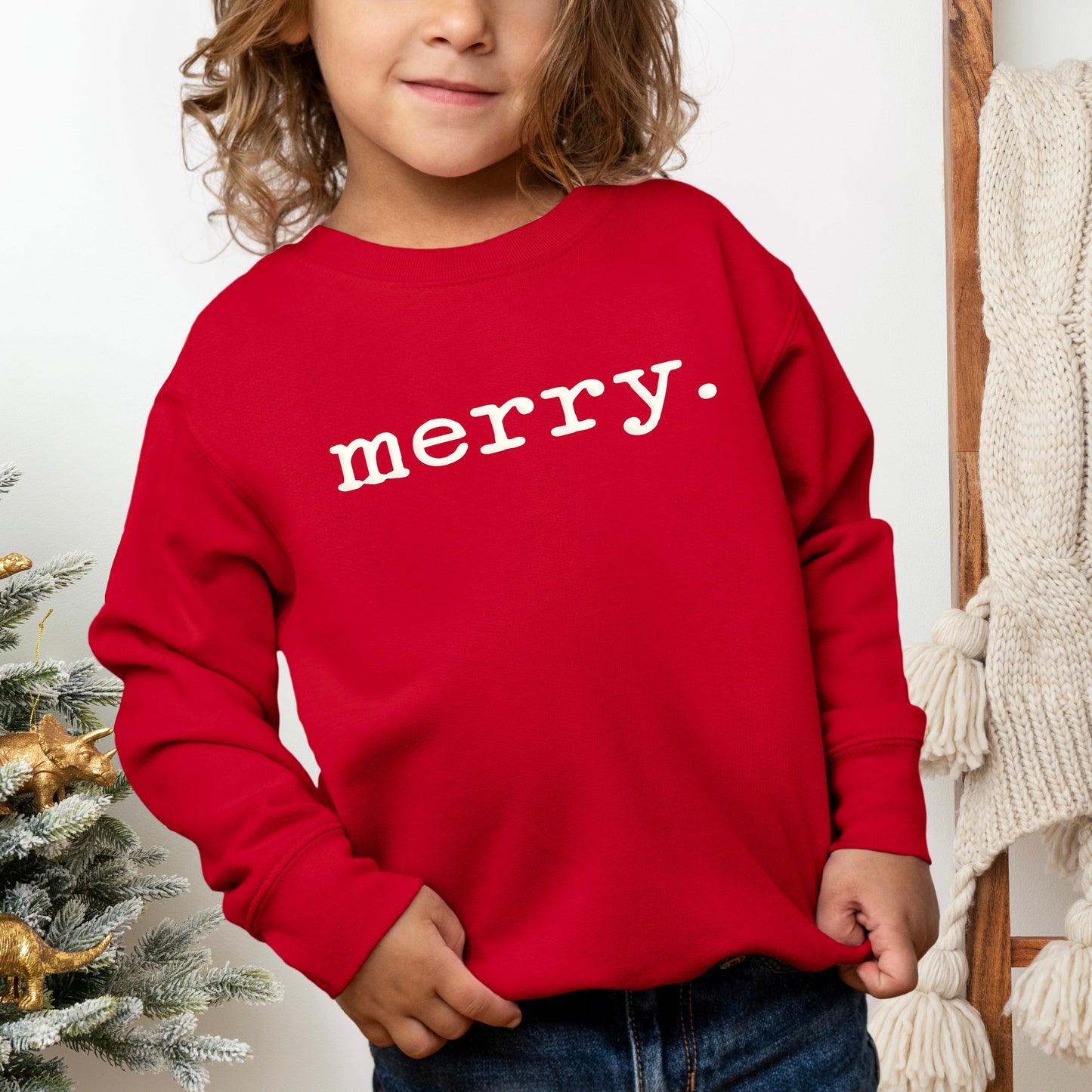 Merry Puff Print | Youth Ultra-Soft Graphic Sweatshirt