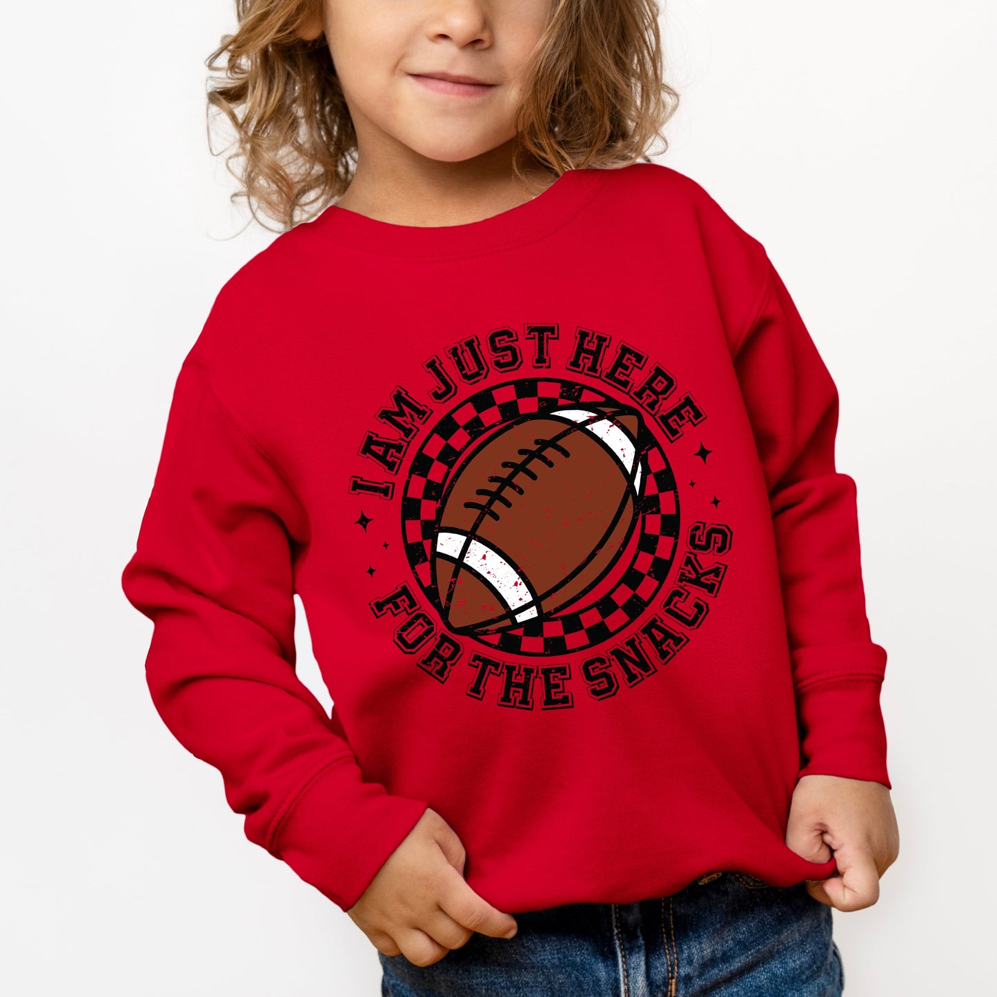 I Am Just Here For The Snacks | Youth Ultra-Soft Graphic Sweatshirt