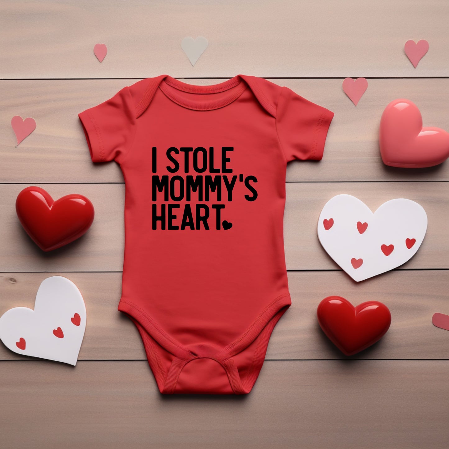 I Stole Mommy's Heart | Baby Graphic Short Sleeve Onesie