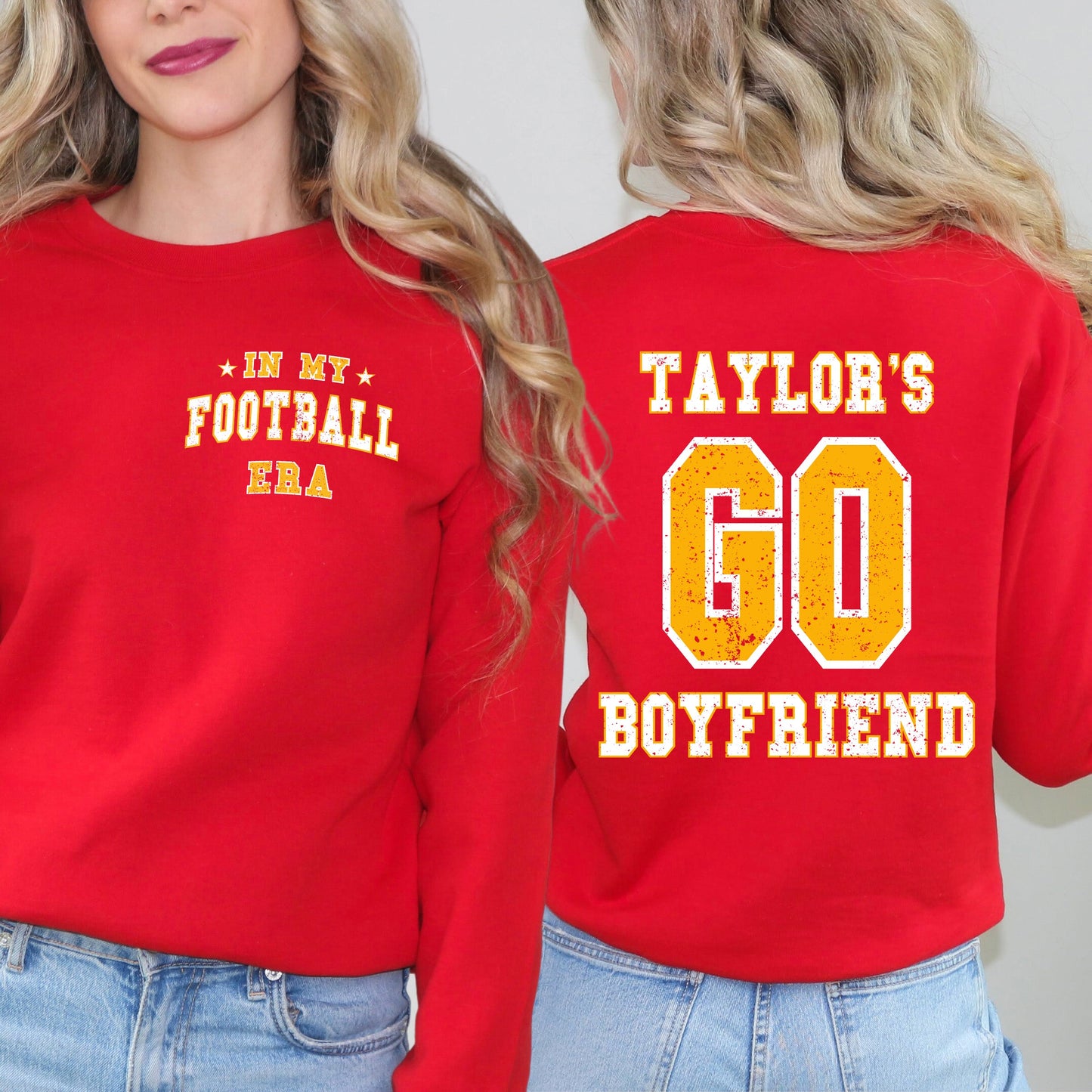 Taylor's Football Era Front and Back | Sweatshirt