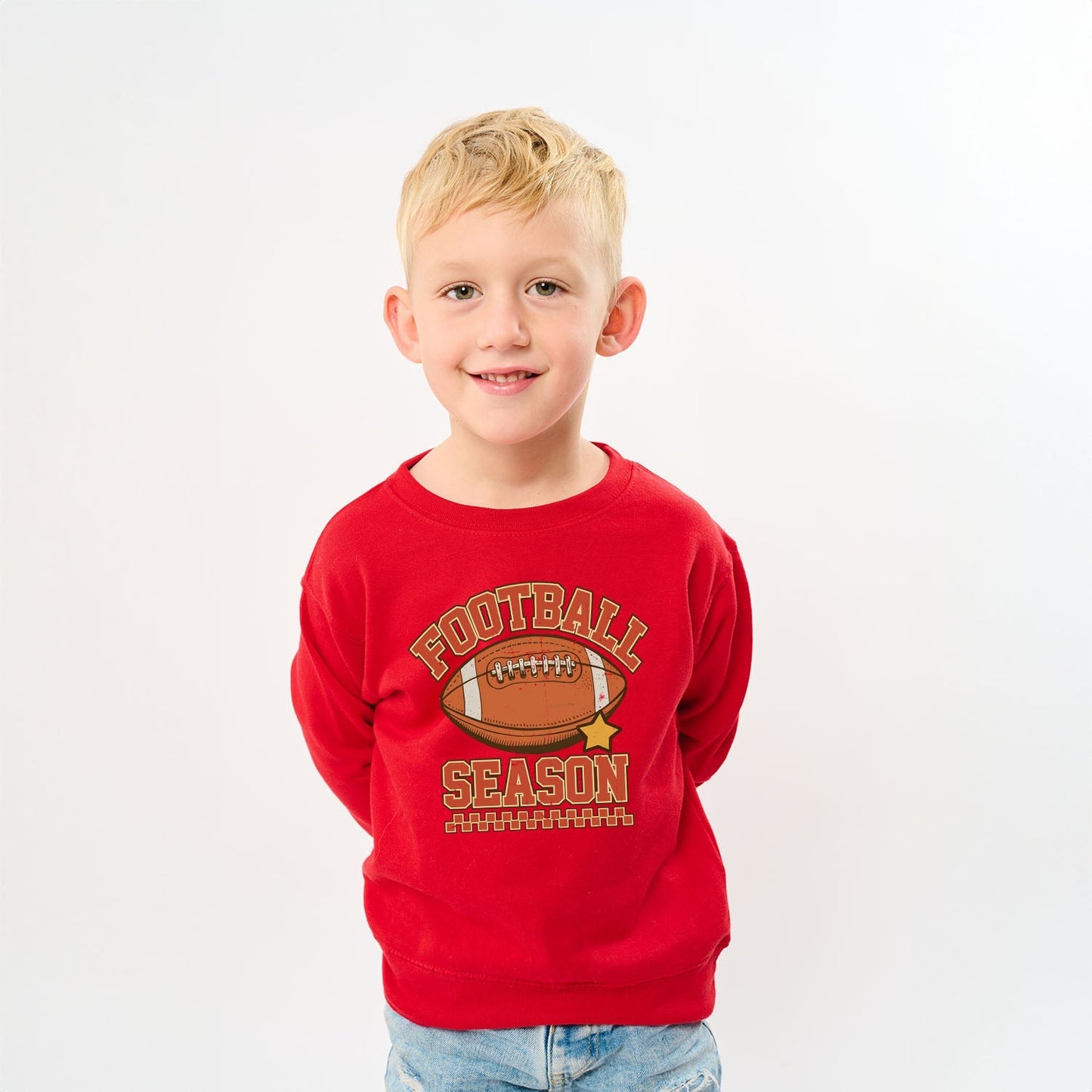 Football Season Star | Youth Ultra-Soft Graphic Sweatshirt