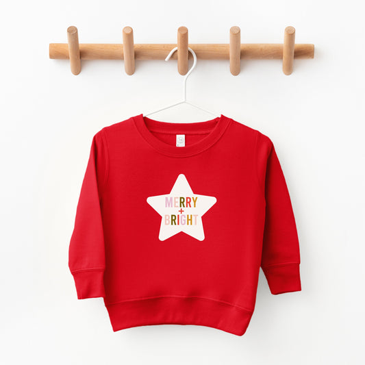Merry and Bright Star | Toddler Sweatshirt