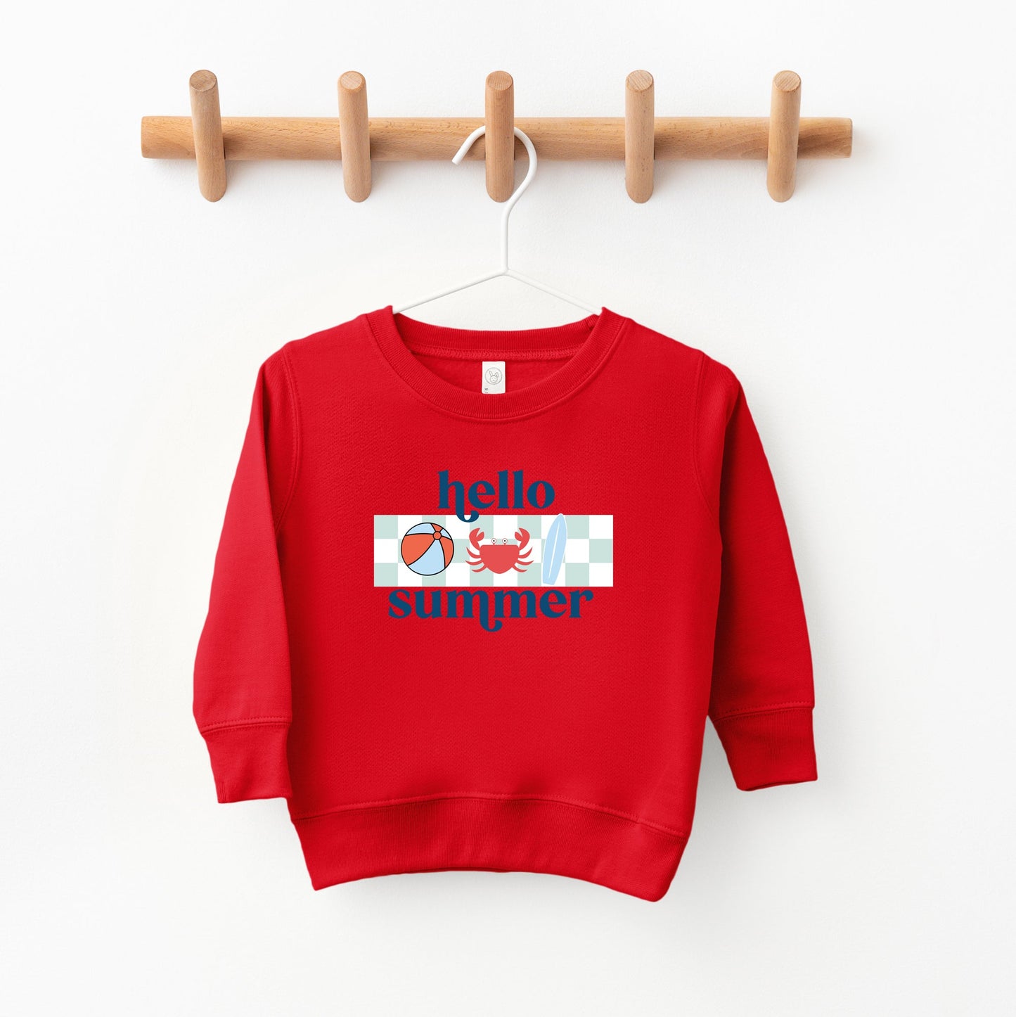 Hello Summer Checkered | Toddler Sweatshirt