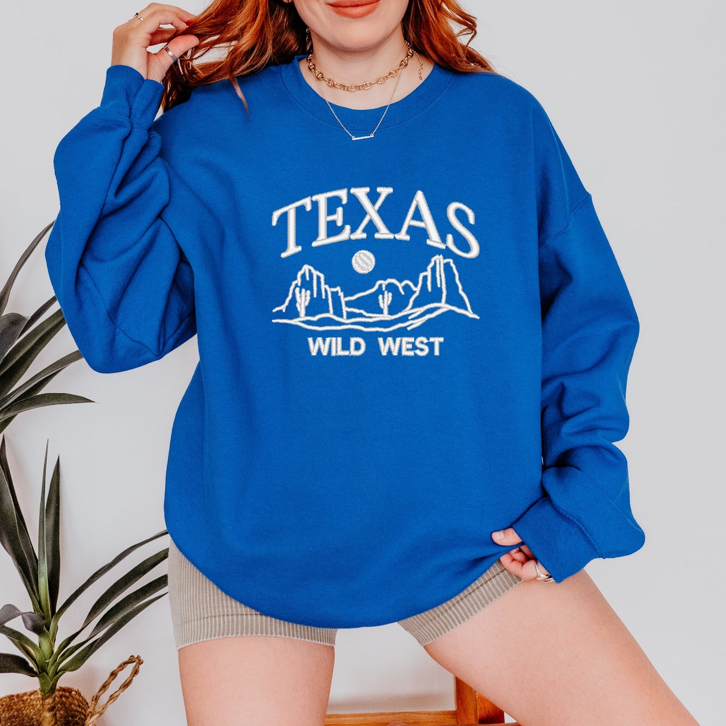 Embroidered Texas Wild West | Sweatshirt