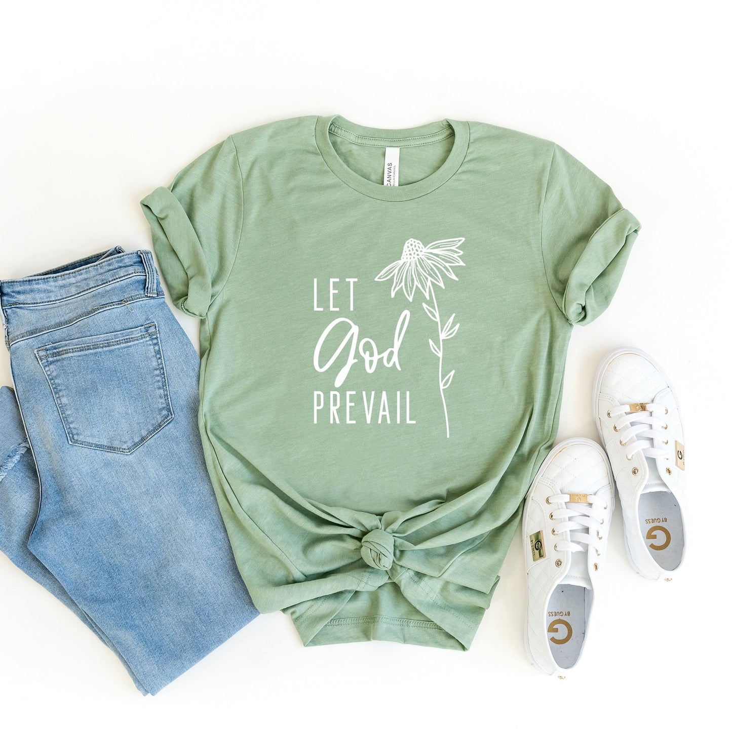 Let God Prevail Floral | Short Sleeve Crew Neck