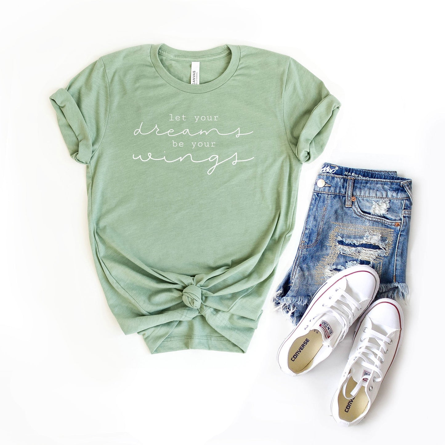 Let Your Dreams Be Your Wings | Short Sleeve Crew Neck