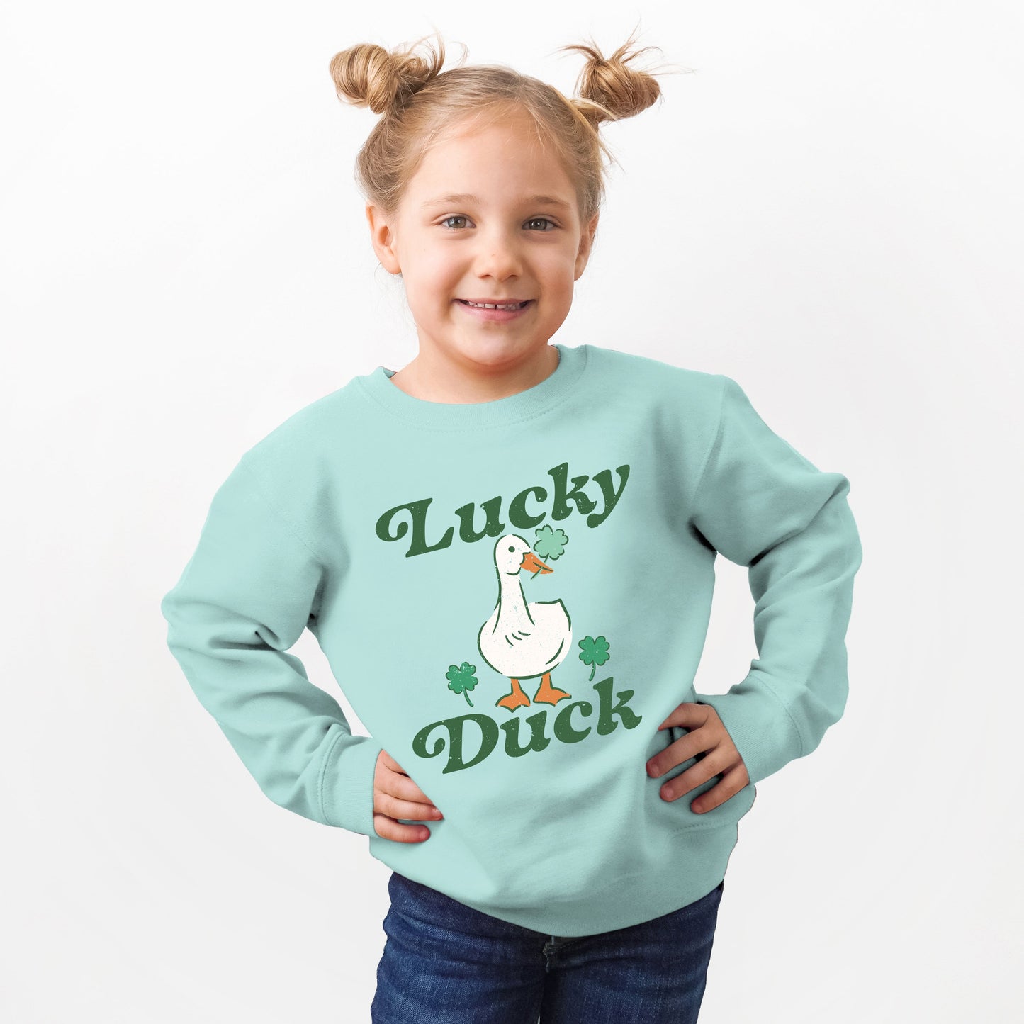 Lucky Duck | Youth Ultra-Soft Graphic Sweatshirt