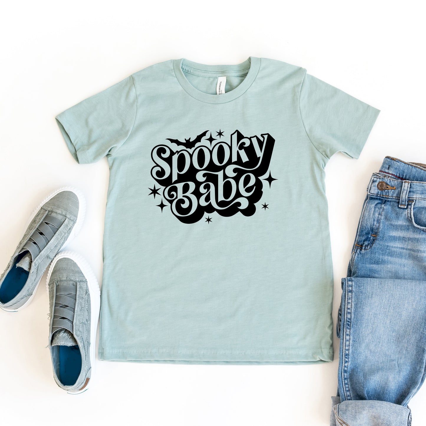 Spooky Babe Bats | Youth Short Sleeve Crew Neck
