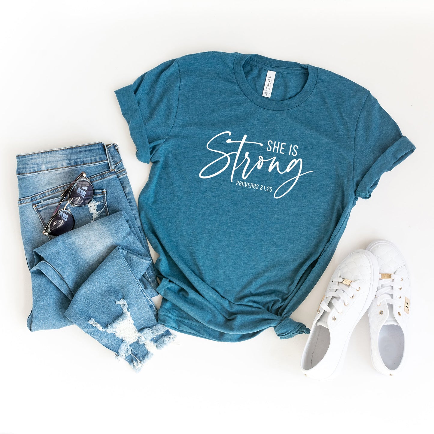 She Is Strong | Short Sleeve Crew Neck