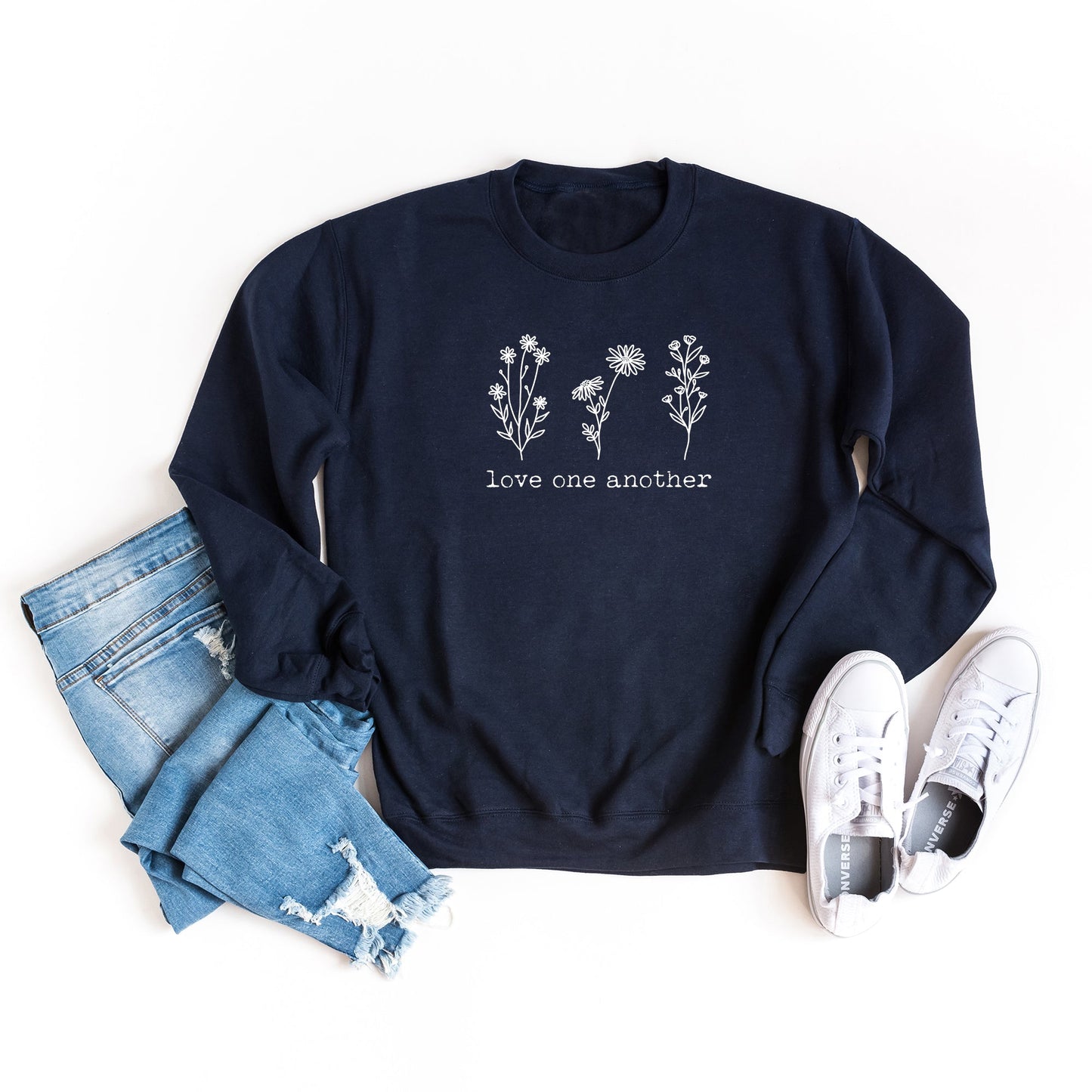 Love One Another Flowers | Sweatshirt