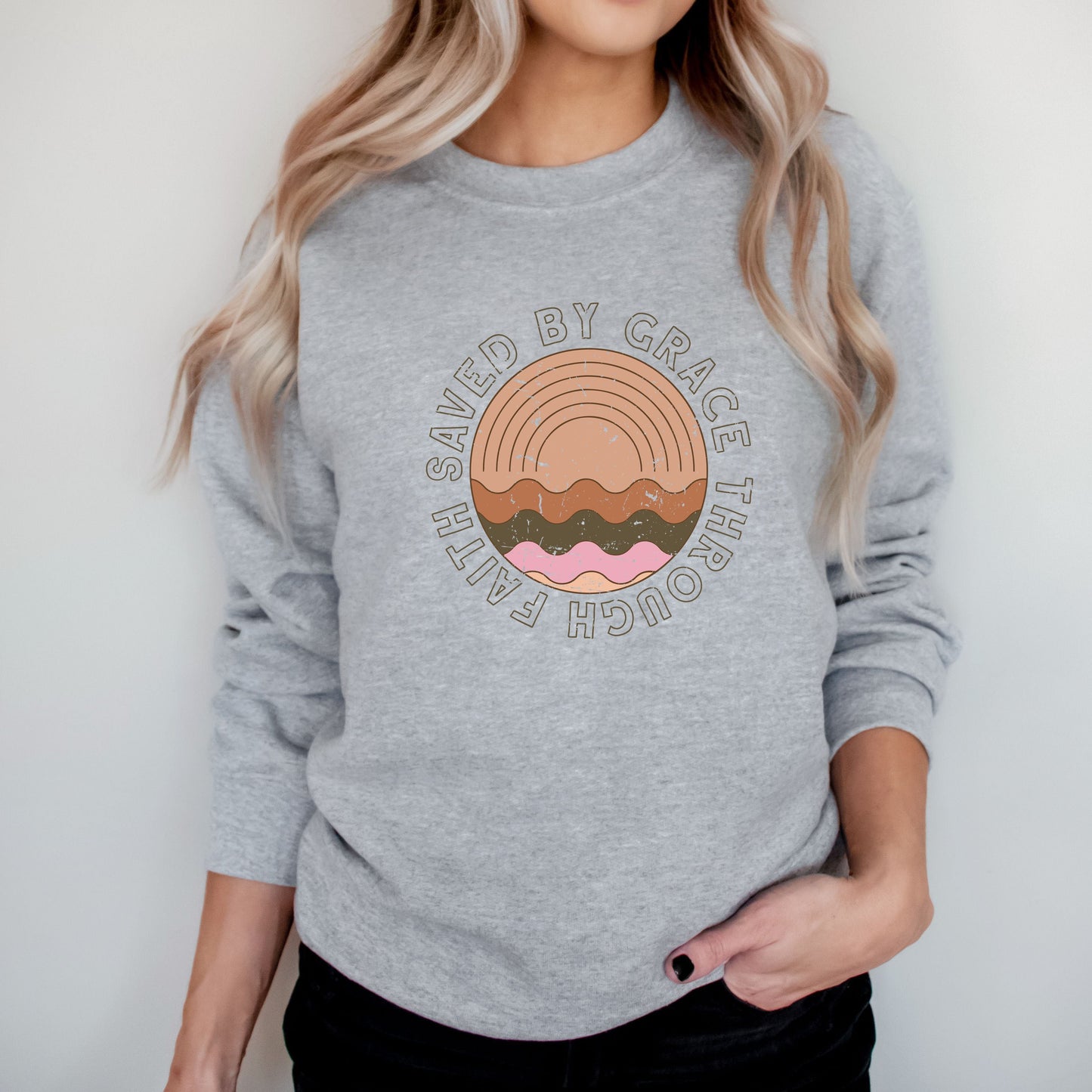 Vintage Saved By Grace | Sweatshirt