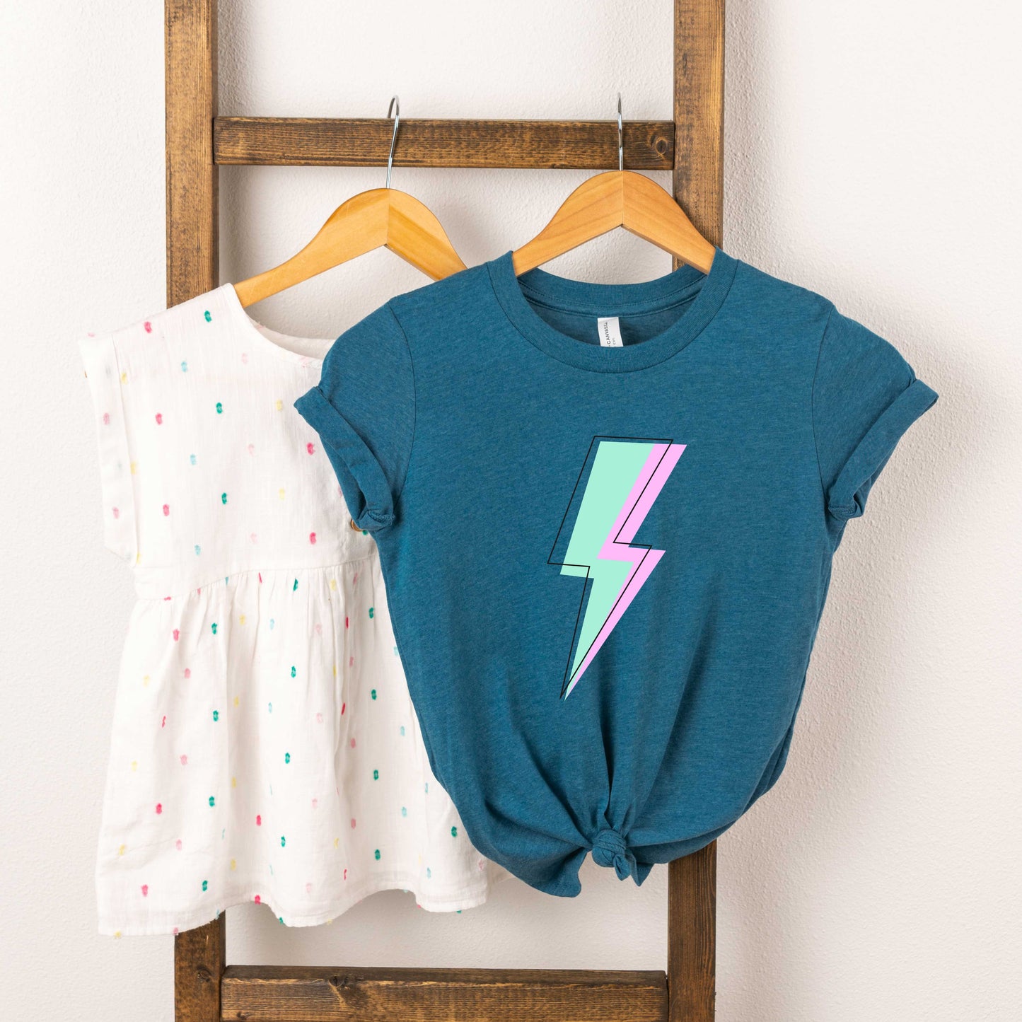 Layered Lightning Bolt | Toddler Short Sleeve Crew Neck