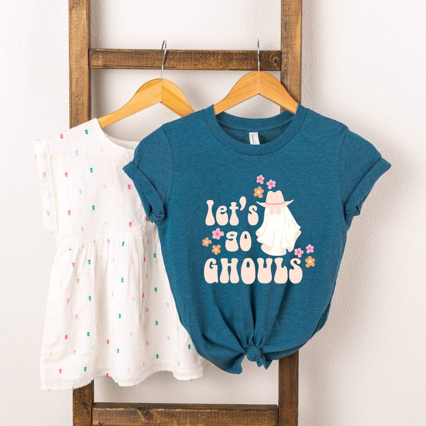 Let's Go Ghouls Ghost | Toddler Short Sleeve Crew Neck
