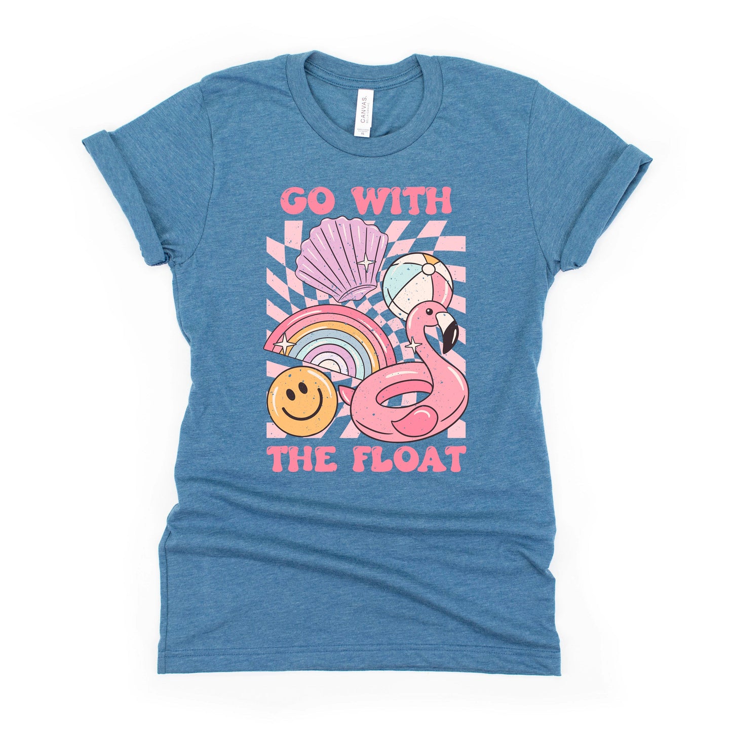 Go With The Float Pink | Youth Short Sleeve Crew Neck