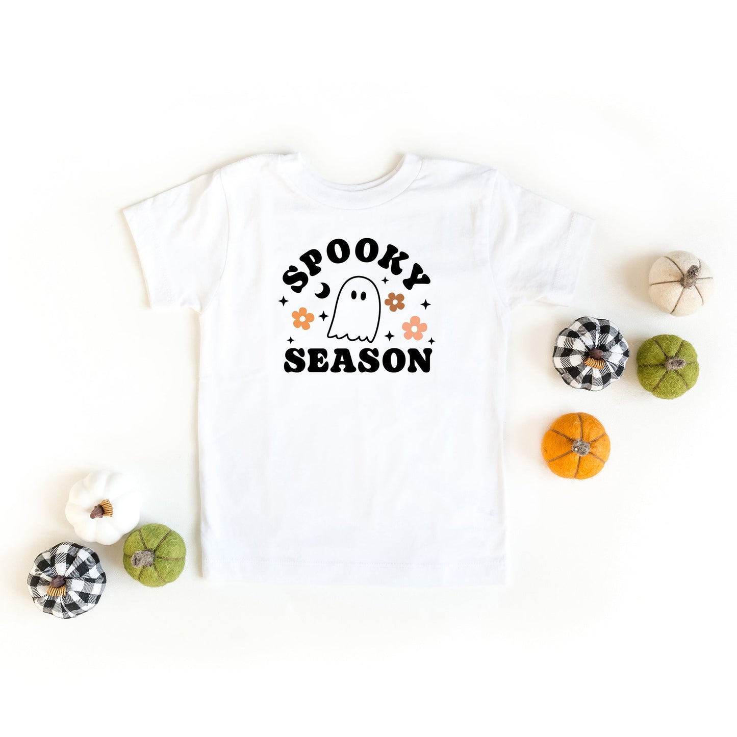 Spooky Season Flowers | Toddler Short Sleeve Crew Neck