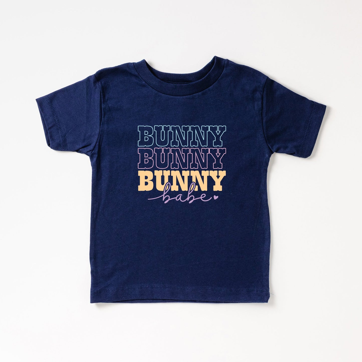 Bunny Babe Cursive | Toddler Short Sleeve Crew Neck