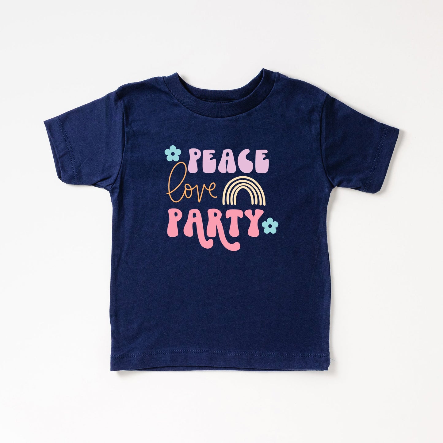Peace Love Party | Toddler Short Sleeve Crew Neck