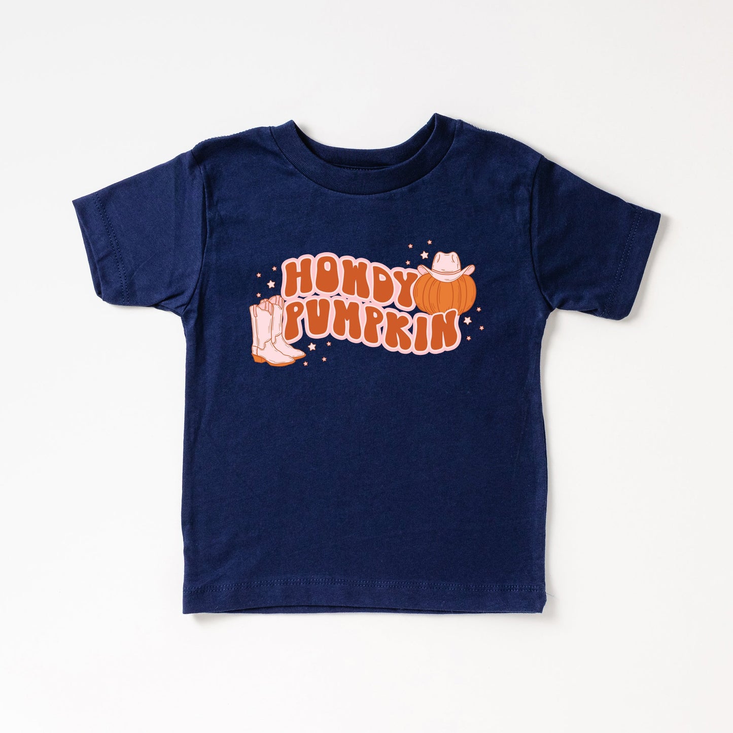 Howdy Pumpkin Boots | Toddler Short Sleeve Crew Neck